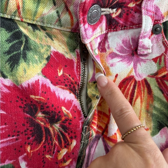 Ralph Lauren Women's Floral Skinny Jeans - Red and Green - Picture 6 of 9
